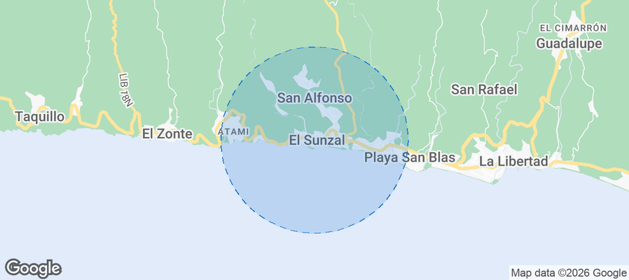 El Sunzal Airbnb map